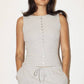 Emmy Striped Button-Front Tank Top