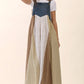 Hazel Mixed Floral And Gingham Patchwork Overall Dress