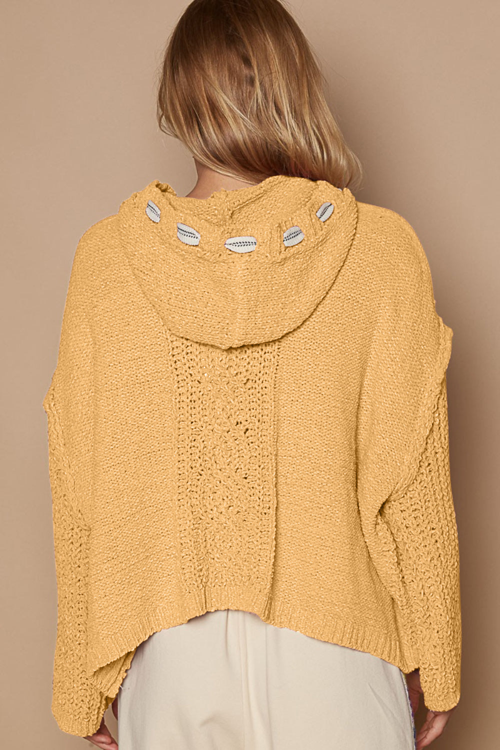 Bryar Hooded Chenille Sweater - Honey