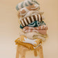 Shell Check Plush Throw - Sand + Tan