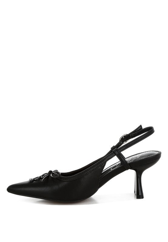 Danvers Kitten Heel Pointy Slingbacks