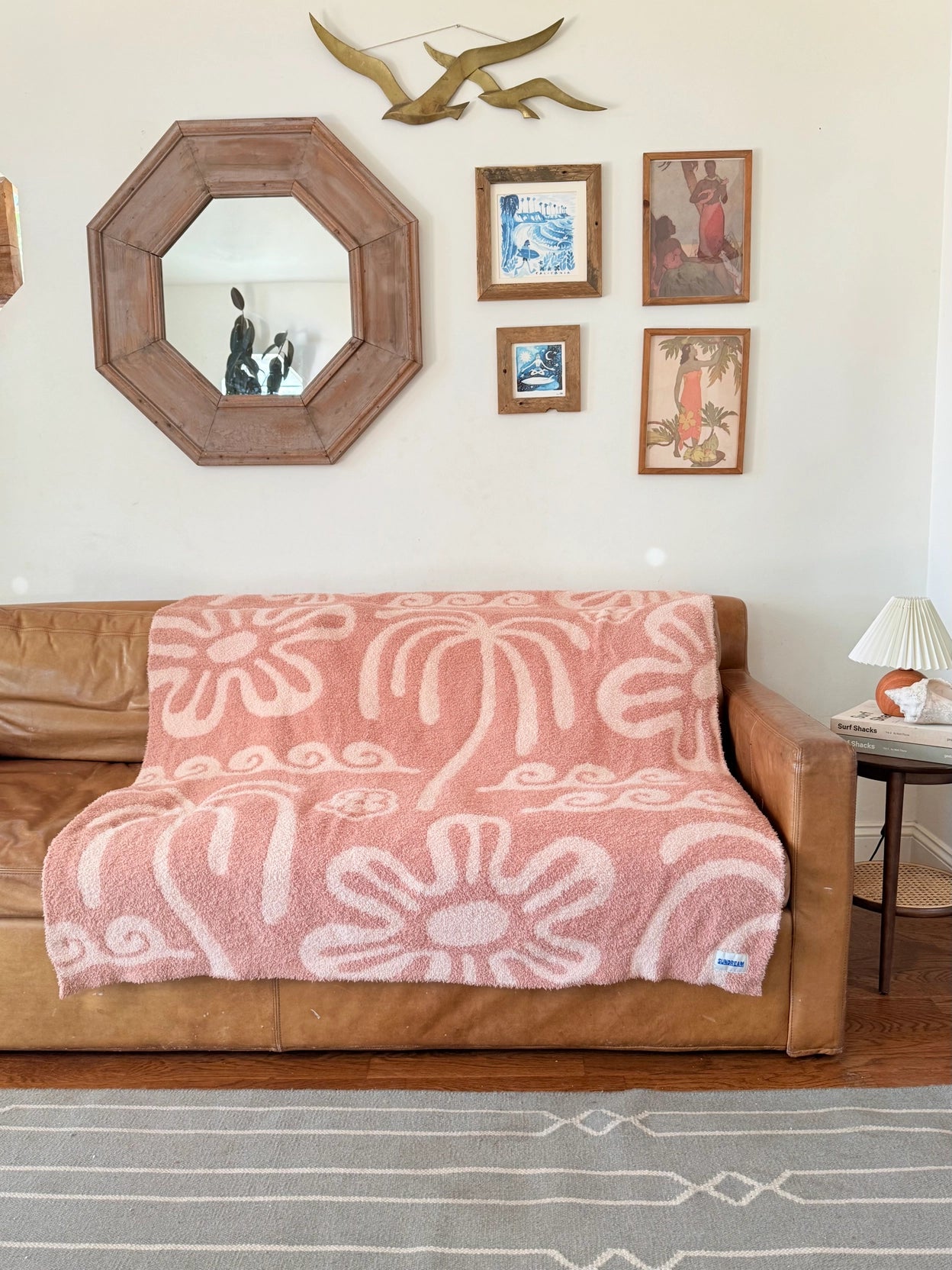 Hanalei Plush Throw - Island Blush