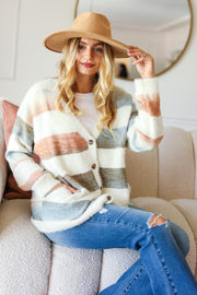 Perrin Fuzzy Sweater Cardigan