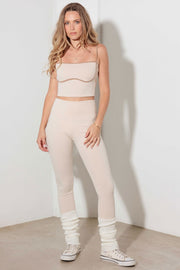 Ensemble camisole courte et legging brossé taille haute Cindy