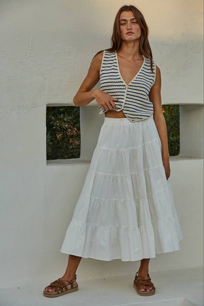 Carson Striped Knit Vest