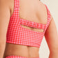 Paloma Gingham Ruched Bra