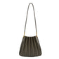 Carrie Pleated Vegan Shoulder Bag - Olive