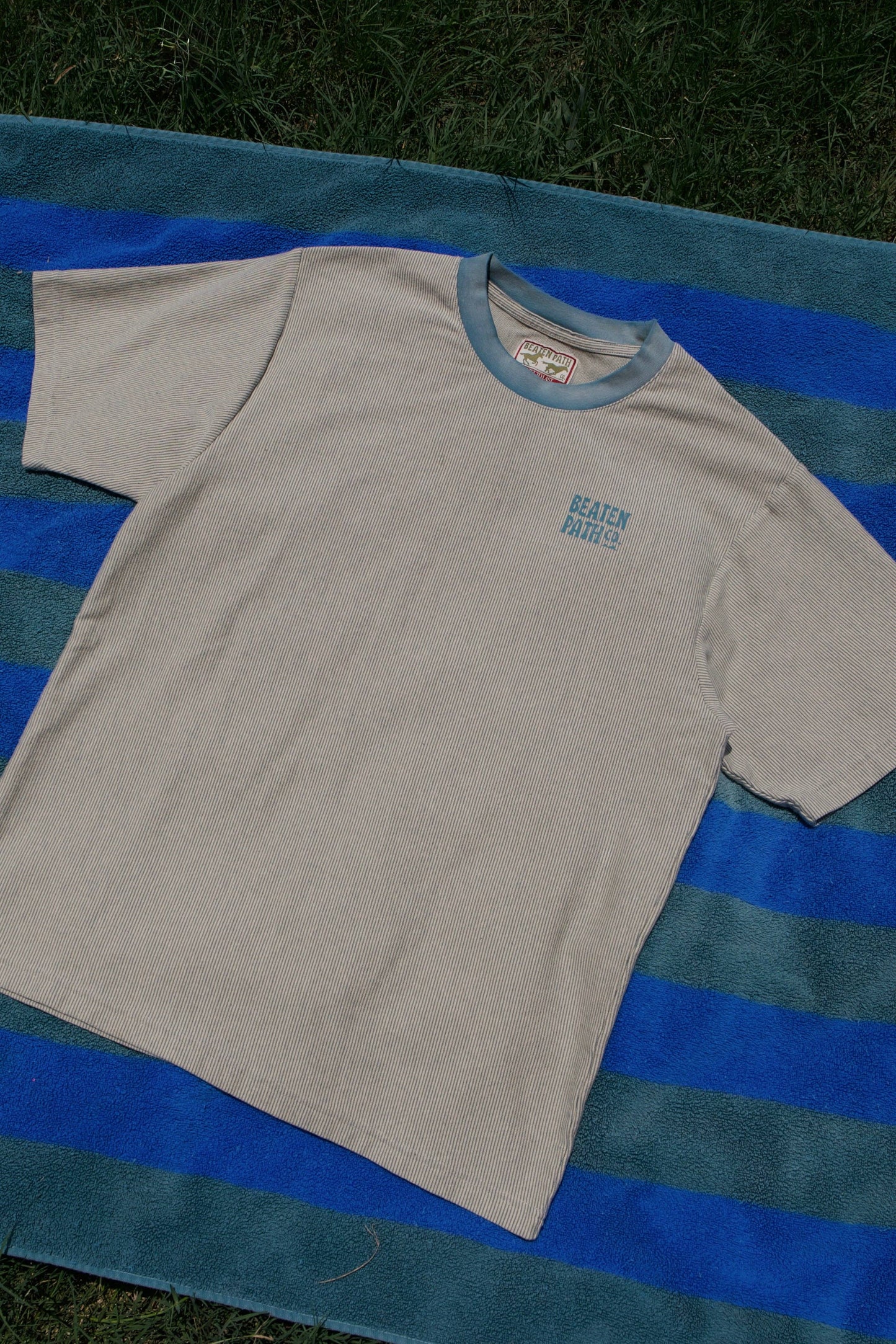 Vintage Wash Cotton Striped Tee