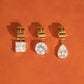 Glissade 18K Gold Non-Tarnish CZ Drop Huggie Earrings