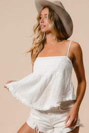 Camisole à smocks Stay Awhile