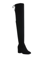 Liama Minimal Drawstring Detail Knee-High Boots