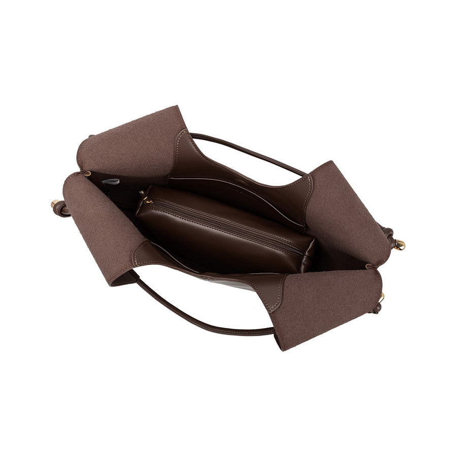 Tracy Recycled Vegan Shoulder Bag - Espresso