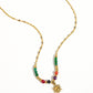 Olimpia 18K Gold Sun Necklace with Beads
