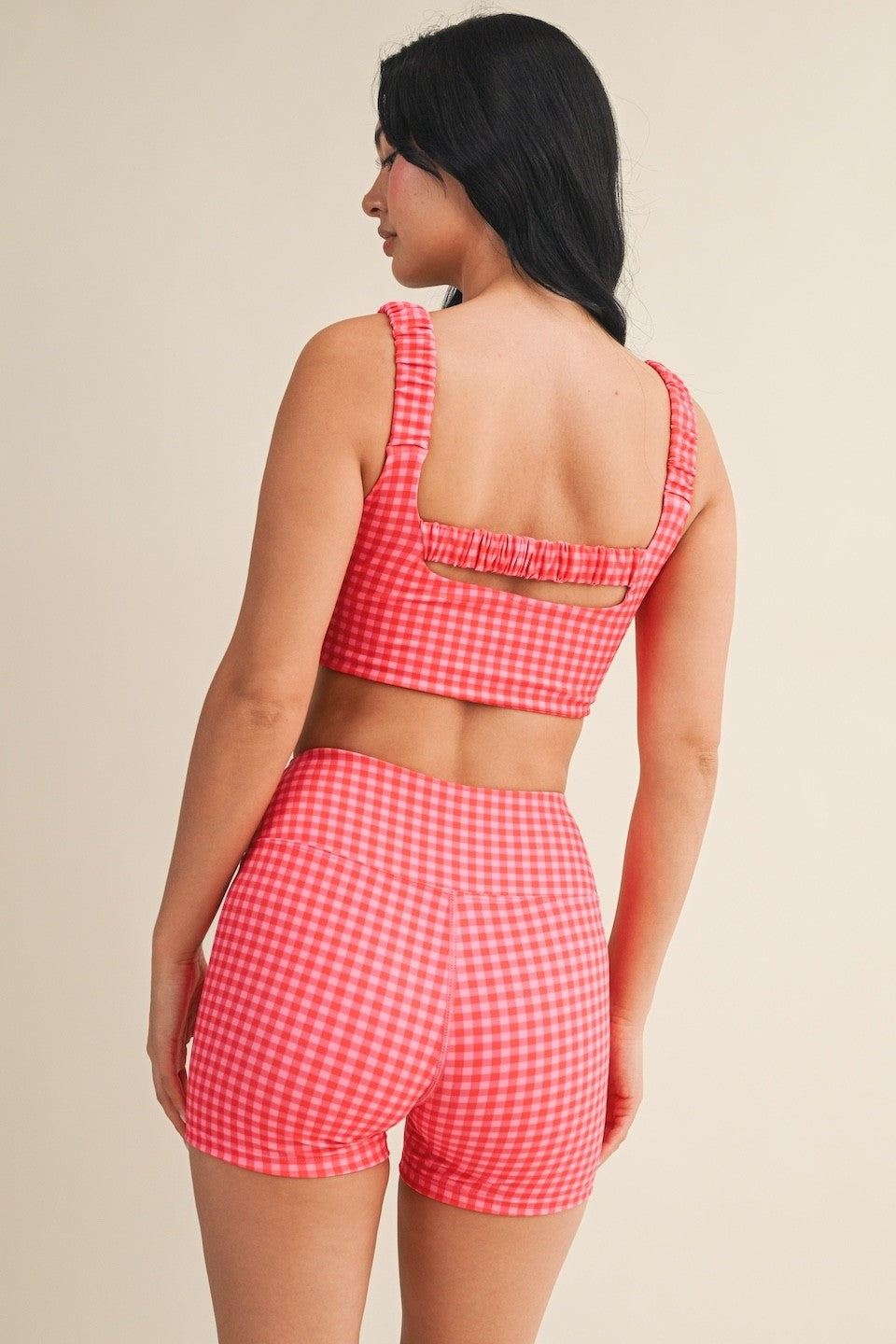 Paloma Gingham Ruched Bra