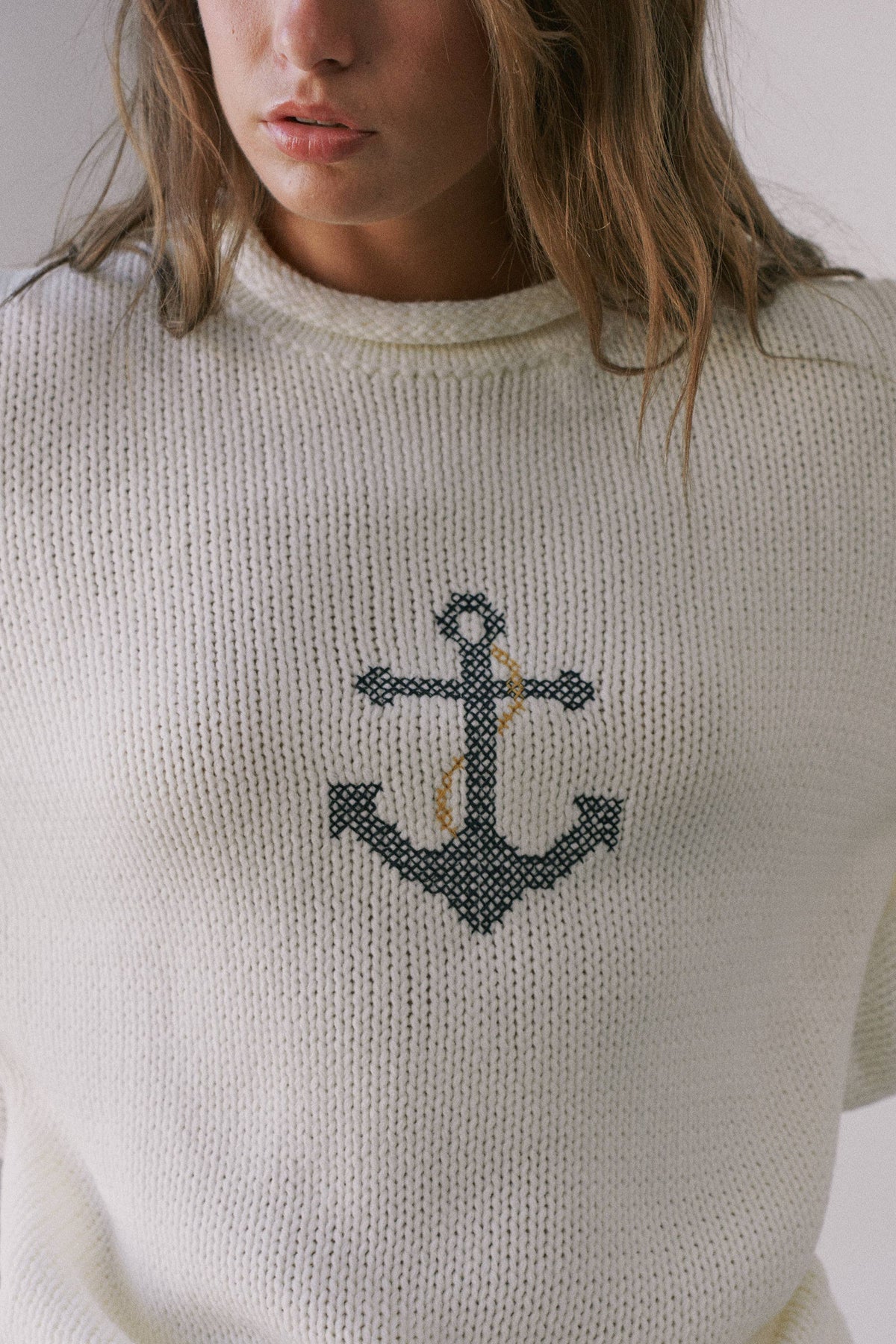 Coastal Anchor Knit Sweater