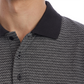 Owen Jacquard Short Sleeve Ribbed Polo - Black
