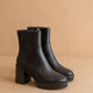 The Alexandra Black | Platform Ankle Boots