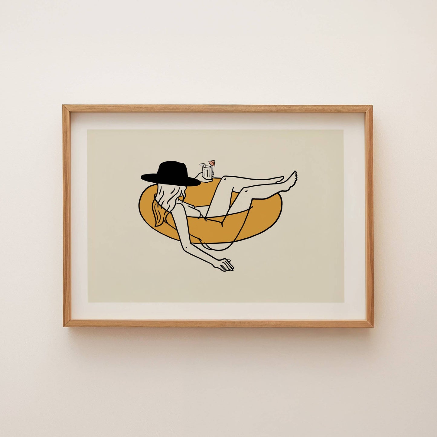 Float Cowgirl Western Art Print