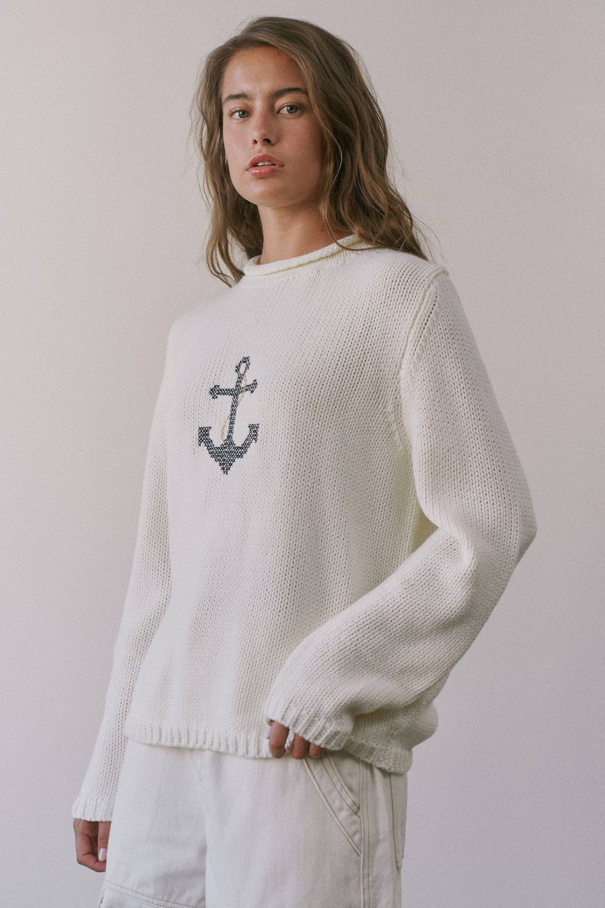 Coastal Anchor Knit Sweater