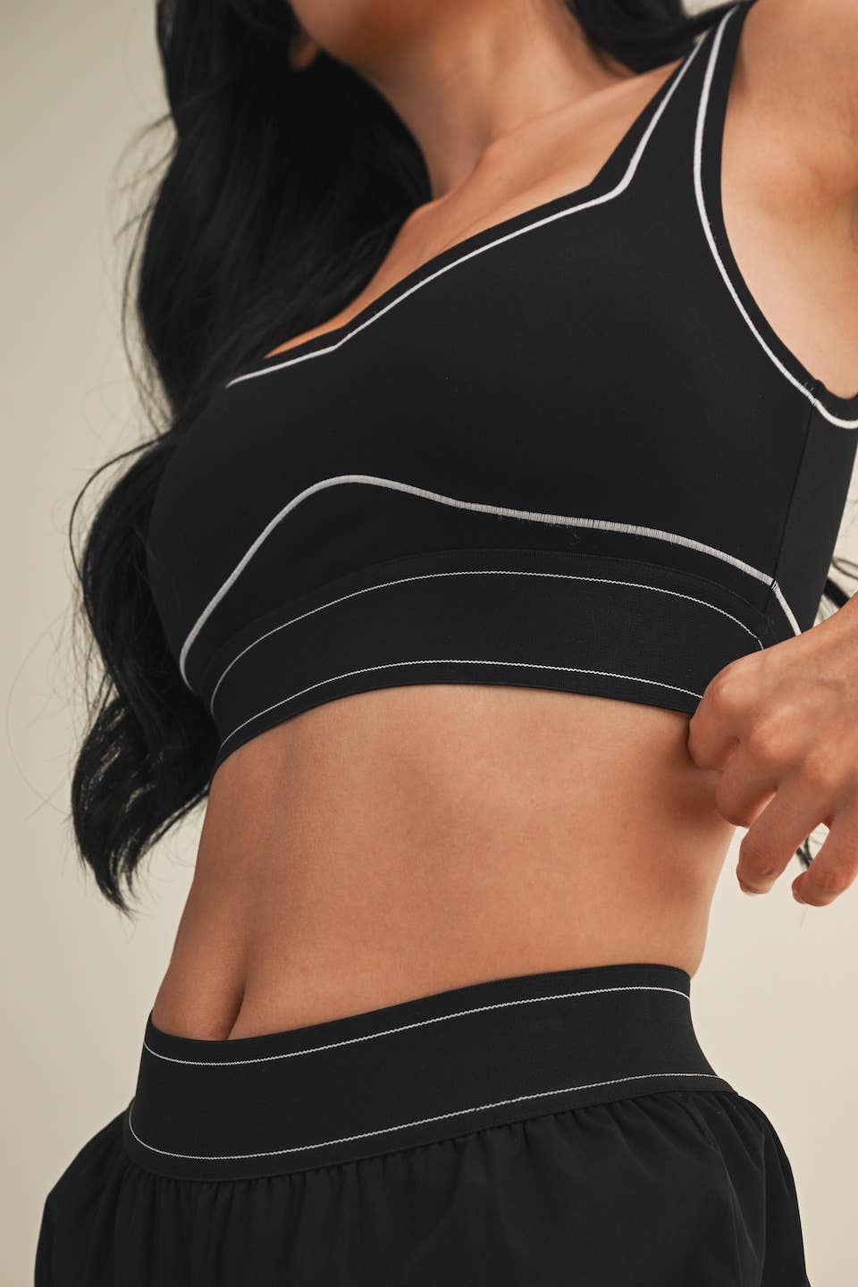 Lily Contrast Thread Sports Bra