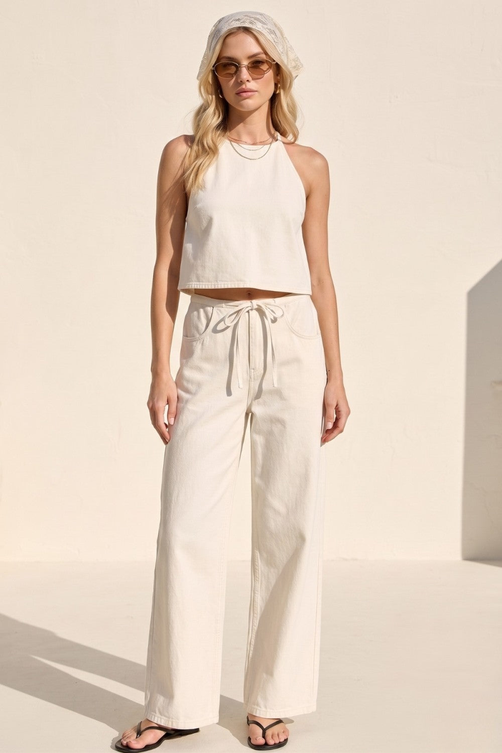Kaelin Halter Neck Backless Top