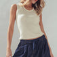 Naomi Contrast Trim Sweater Tank