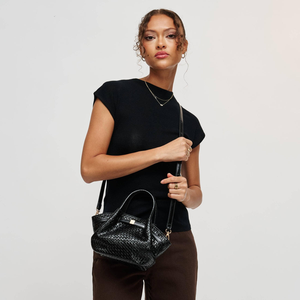 Selena - Embossed Woven Crossbody