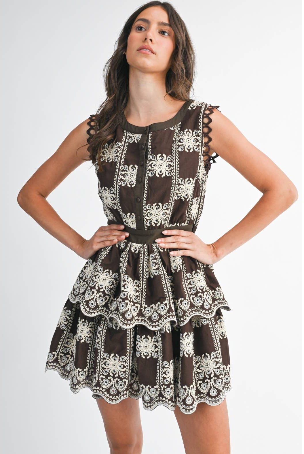 Jordan Embroidered Mini Dress