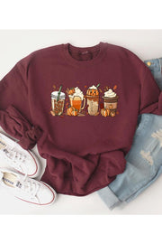 Sudadera con bebidas de otoño