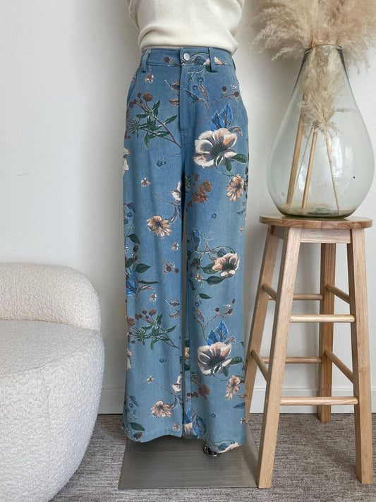 Cornelia Floral Denim Pants