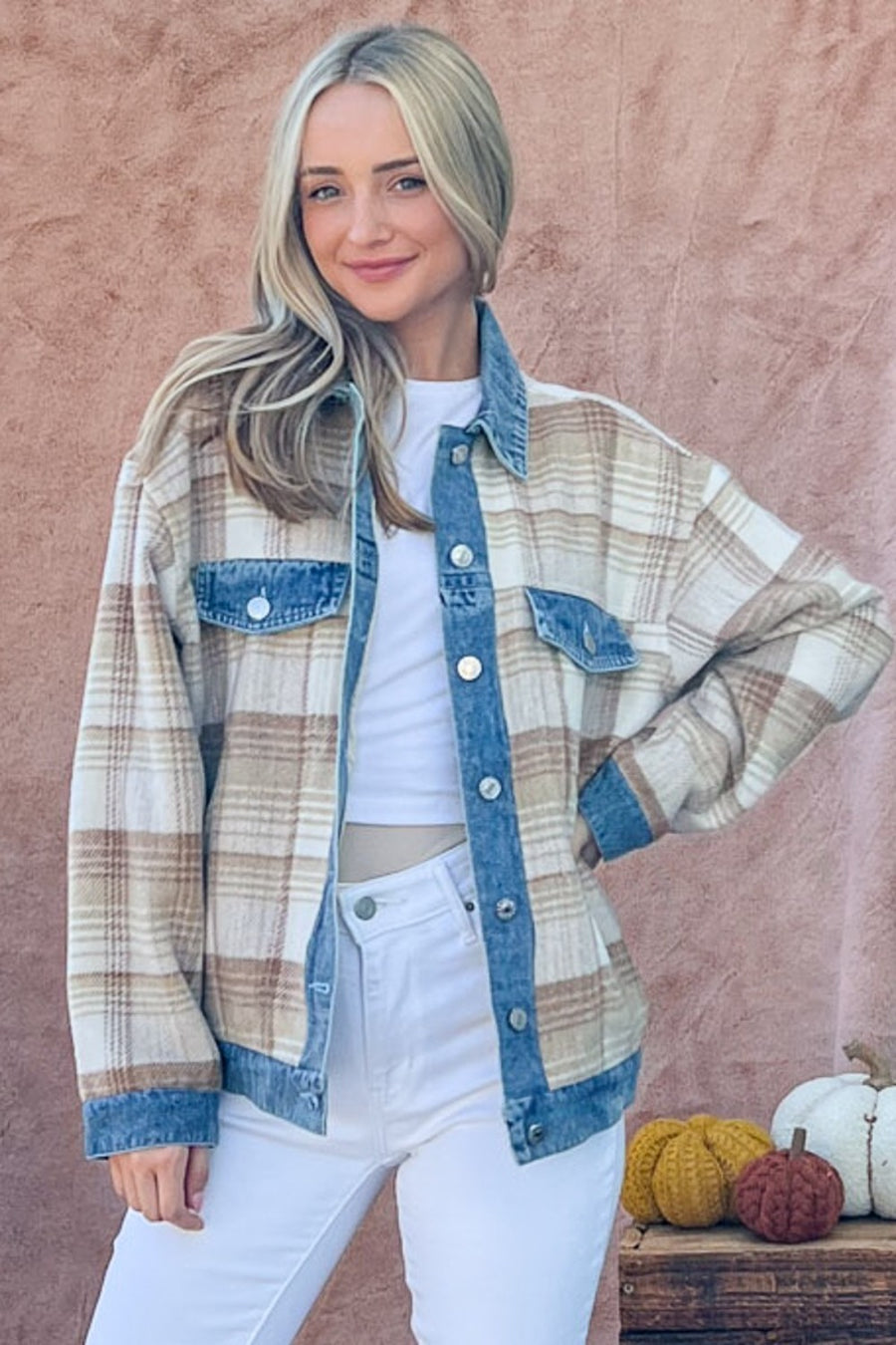 Rosie Brushed Plaid Jacket