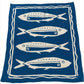 Pacific Row Plush Throw - Swell Blue