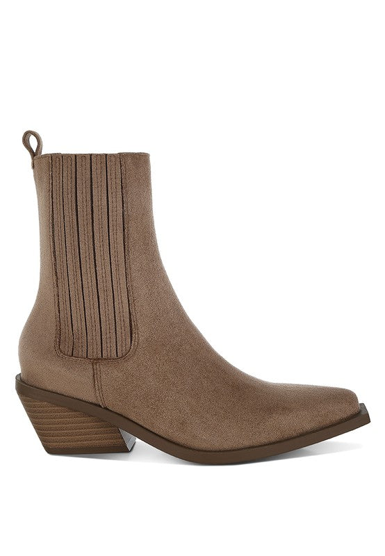 Lording High Ankle Microfiber Chelsea Boots