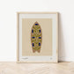 Beige Sea Garden | Surfboard Print