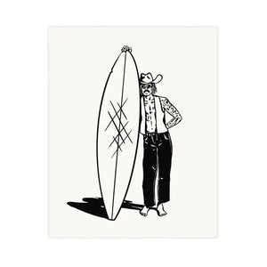 Surf Sheriff Cowboy Print - 12x16
