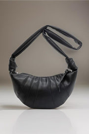 Vegan Leather Croissant Crossbody Bag