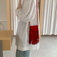 Madison Suede-Like Crossbody Bag w/Tassel
