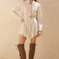 Ambrose Belted Handkerchief Shirt Romper
