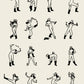 Wine Dancing Cowgirl Minimal Western Wall Art