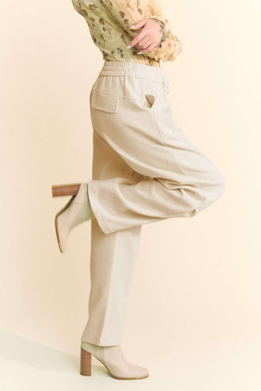 Braxton Drawstring Wide Leg Sweatpants