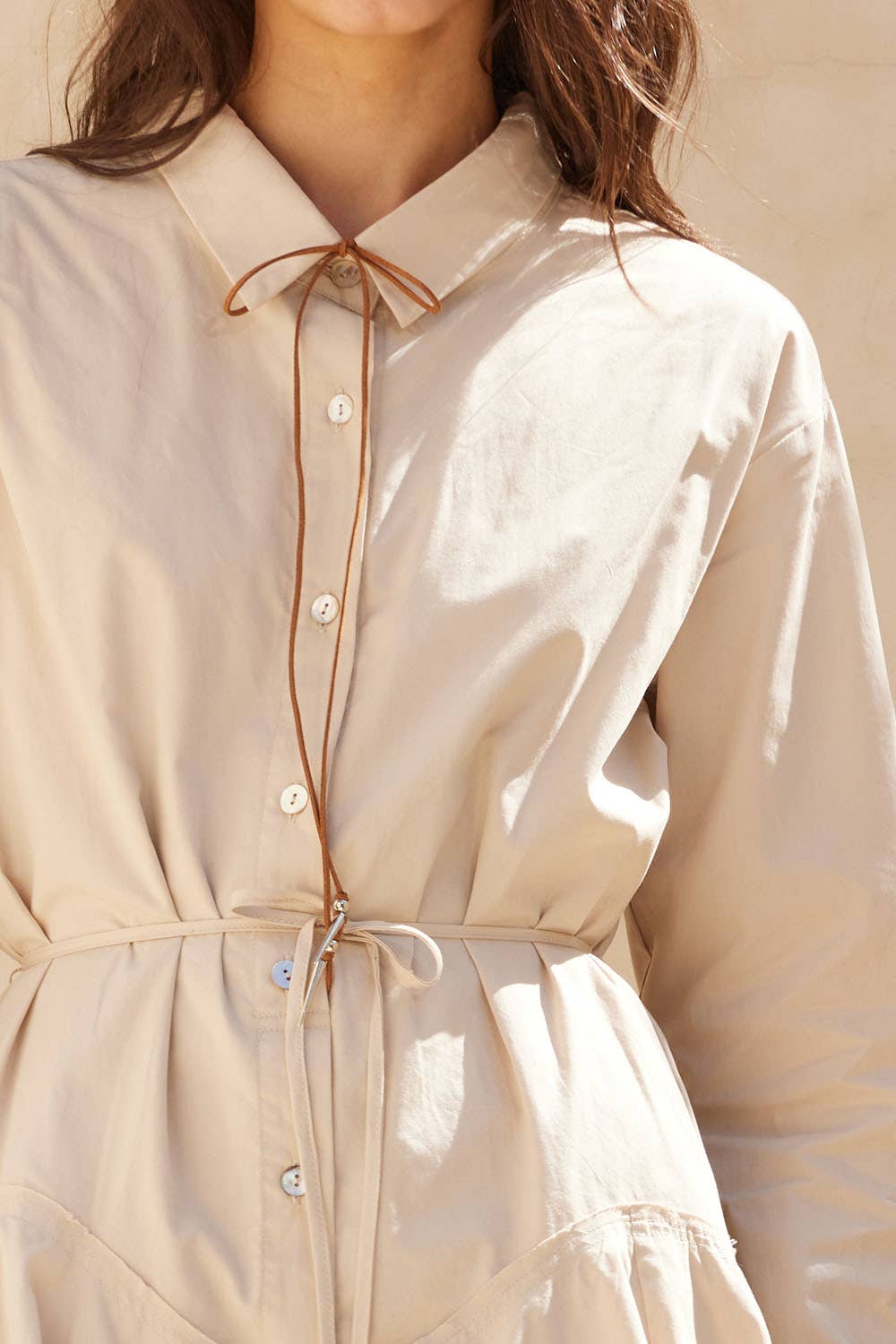 Ambrose Belted Handkerchief Shirt Romper
