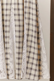 Everett Plaid & Lace Combo Skirt