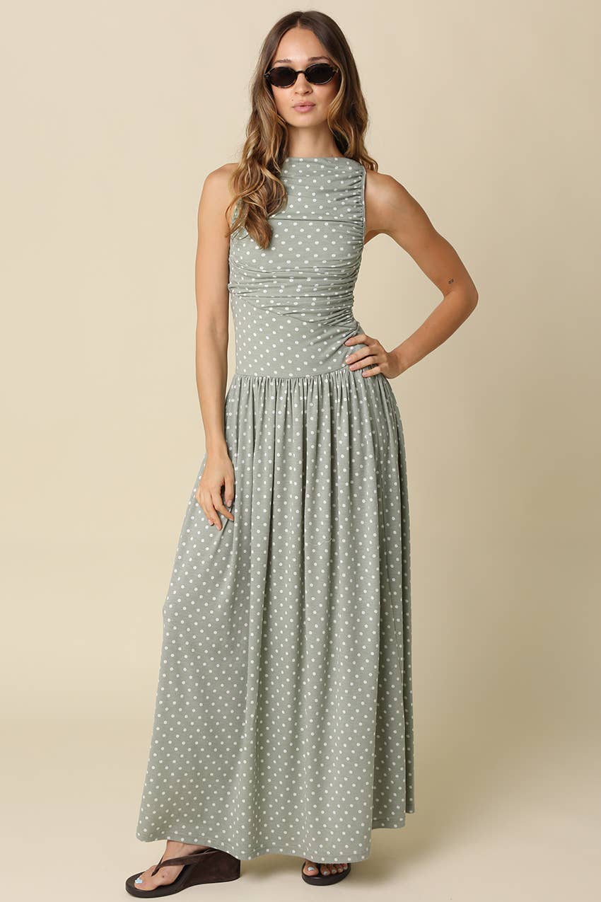 Sienna Polka Dot Maxi Dress