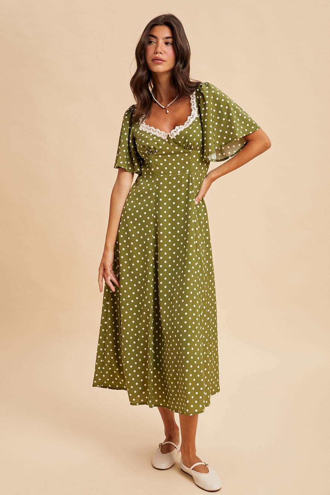 Minka Polka Dot Midi Dress