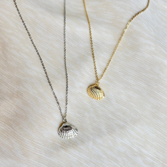 Scallop Seashell Necklace - Gold or Silver