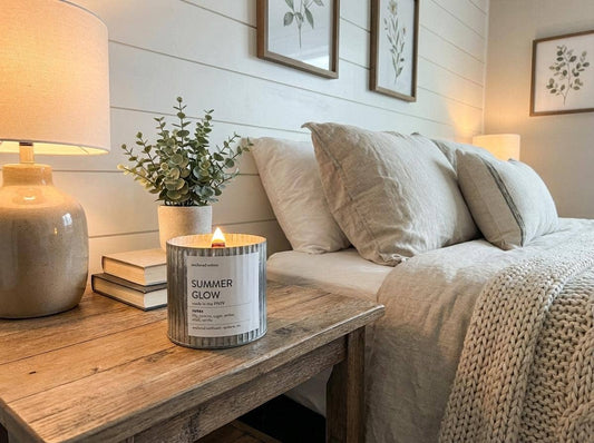 Summer Glow Rustic Wood Wick Candle