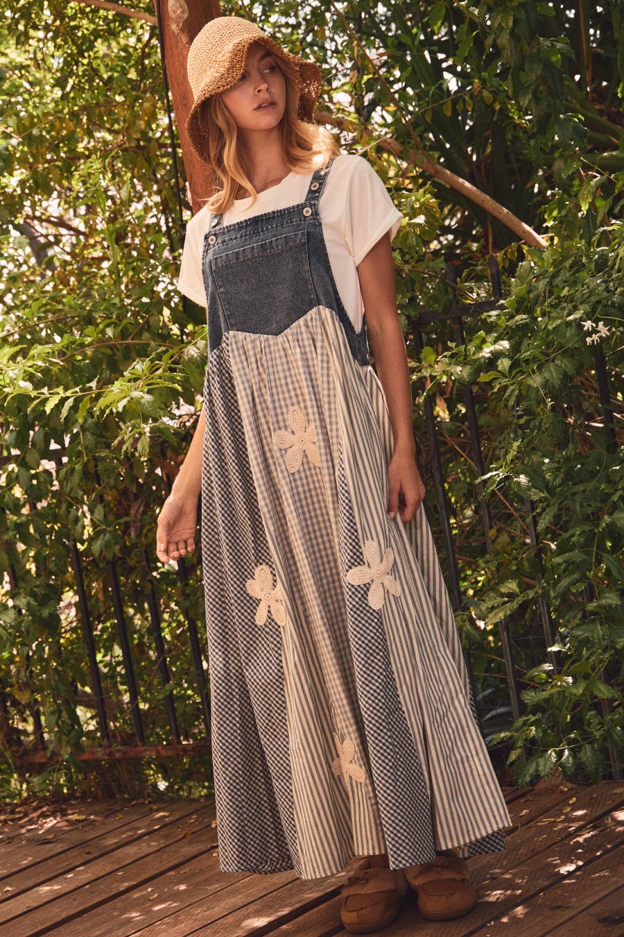 Hawthorn Stripe Patchwork Overall Dress