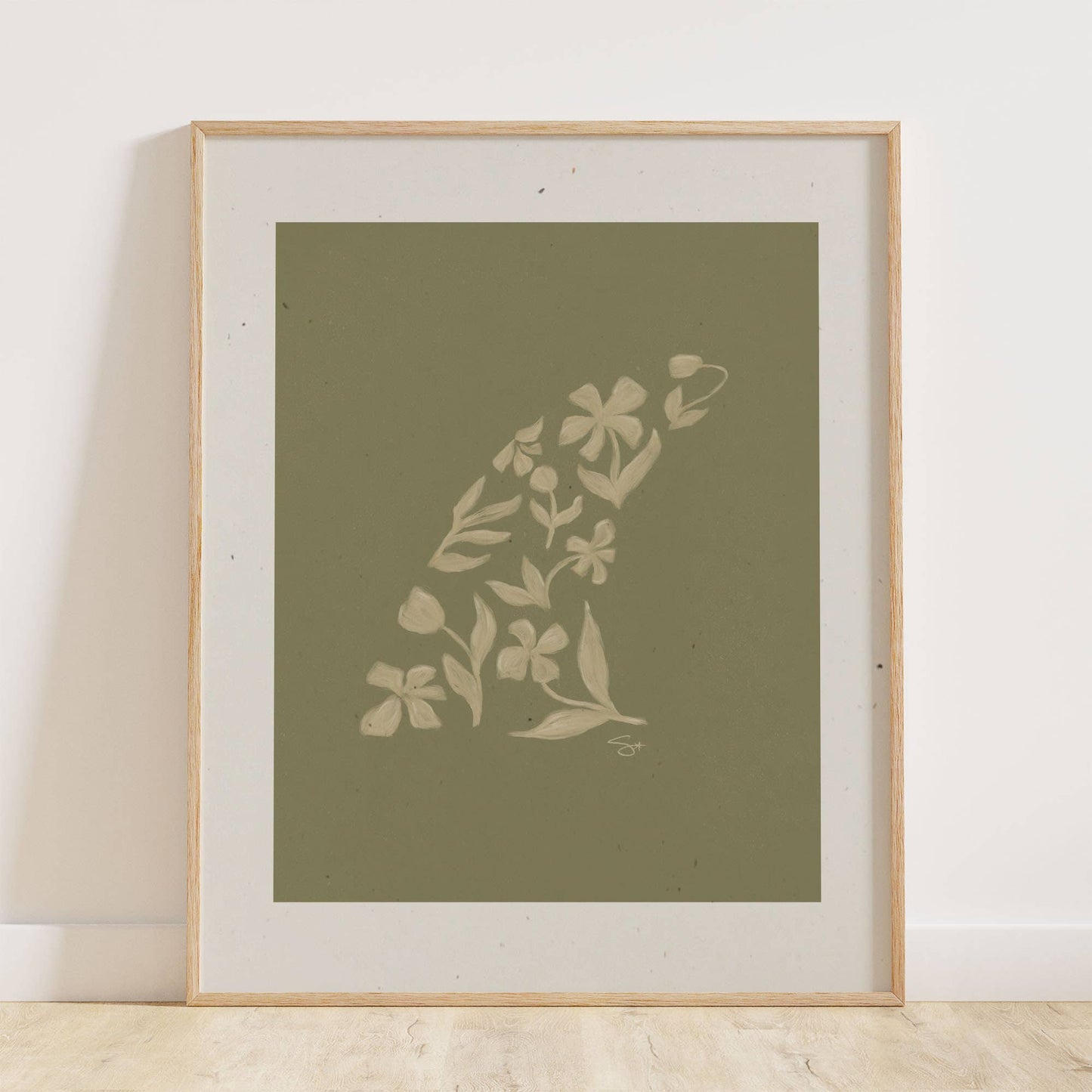 Green Floral Fin | Surf Inspired Print