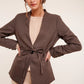 Kay Belted Houndstooth Blazer