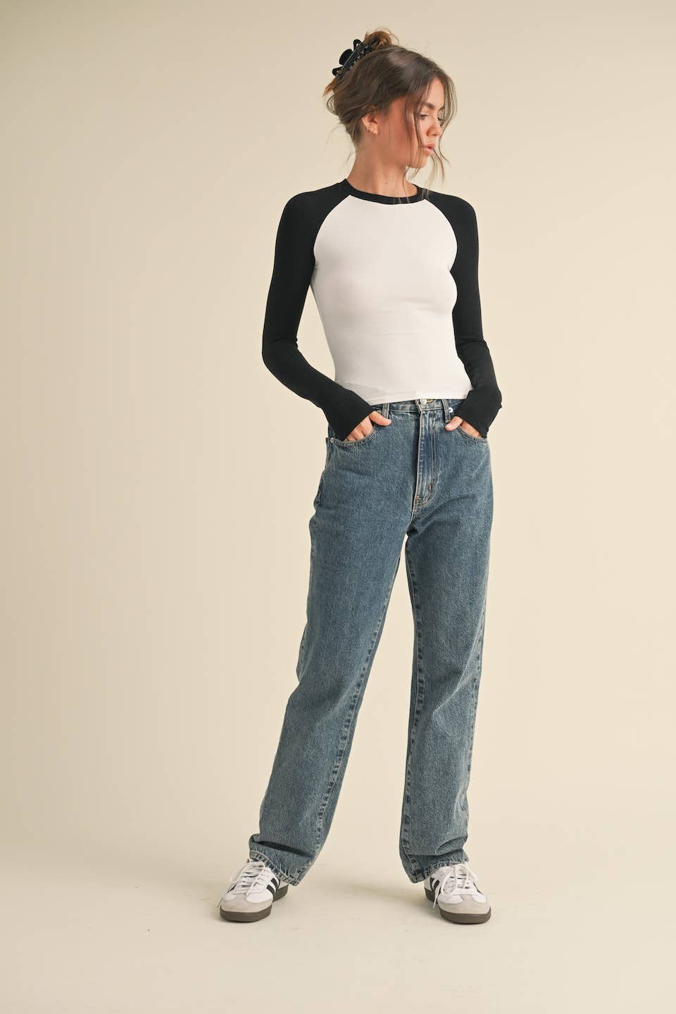 Y2K Raglan Long Sleeve Tee